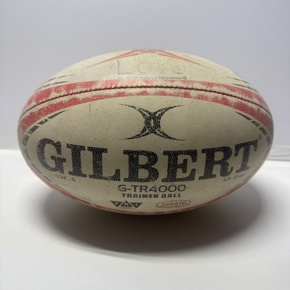Gilbert Rugby G-TR 4000 Trainer Ball Size 5 Orange Training Tri Grip Football